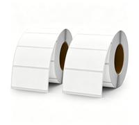 2000 Etichette Autoadesive Bianche Rettangolari, Autoadesive per Scrivere, Etichette Adesive, 60 x 30 mm,per Codifica a Colori, Rimovibili Senza Lasciare Tracce, Rotolo per Trasloco