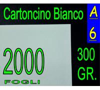 2000 FF 300 gr RISMA CARTONCINO BIANCA COPERTINE X LASER INKJET A6