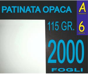2000 FF A6 CARTA PATINATA OPACA STAMPANTI LASER VOLANTINI 115 GR