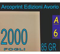 2000 FF CARTA AVORIO PER STAMPANTE LASER E INKJET A6 10,5 x 14,8 cm
