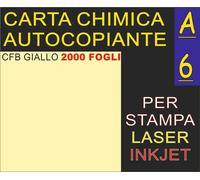 2000 FF CARTA CHIMICA A6 AUTOCOPIANTE CFB GIALLO X STAMPANTE LASER INKJET