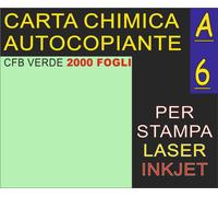 1000 FOGLI 80 gr CHIMICA A6 AUTOCOPIANTE CFB BIANCO X STAMPANTE LASER INKJET