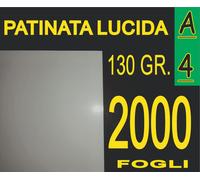 2000 FF CARTA PATINATA LUCIDA STAMPANTI LASER X RIVISTE 130 GR A4