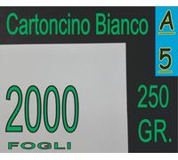 2000 FF gr250 RISMA CARTA CARTONCINO x Stampante Laser e Inkjet A5