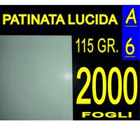 2000 FOGLI Carta 115GR fotoPATINATA lucida stampante laser A6 14.8X10.5CM