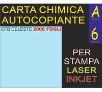 1000 FOGLI 80 gr CHIMICA A6 AUTOCOPIANTE CFB BIANCO X STAMPANTE LASER INKJET