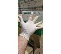 2000 guanti in lattice monouso (20 scatole) Mumu Bianco Taglia M Senza Polvere