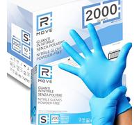 2000 guanti in Nitrile S Blu senza polvere, senza lattice, ipoallergenici, guanti per Estetisti, Tatuatori, Ambiti Medici, Manipolazione degli Alimenti guanti monouso
