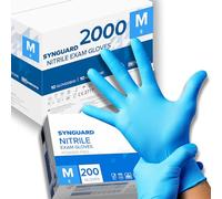 2000 guanti in Nitrile senza polvere, senza lattice, ipoallergenici, certificati CE conforme alla norma EN455 guanti per alimenti guanti medici monouso (Taglia M)