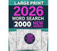 2000 New Words, Word Search for Adults: Large Print Puzzles, 100 Fun and Challenging Games With a Specific Theme