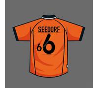 2000 Paesi Bassi Home Name Set Clarence Seedorf #6 Patch di trasferimento ter...