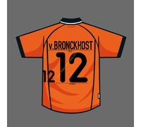 2000 Paesi Bassi Home Name Set Giovanni van Bronckhorst #12 Patch Trasferimen...
