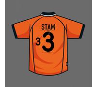 2000 Paesi Bassi Home Name Set Jaap Stam #3 Patch di trasferimento termico