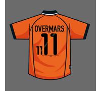 2000 Paesi Bassi Home Name Set Marc Overmars #11 Patch trasferimento di calore