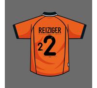 2000 Paesi Bassi Home Name Set Michael Reiziger #2 Patch trasferimento di calore