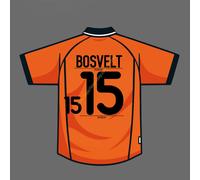 2000 Paesi Bassi Home Name Set Paul Bosvelt #15 Patch trasferimento di calore