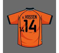 2000 Paesi Bassi Home Name Set Peter van Vossen #14 Patch trasferimento di ca...