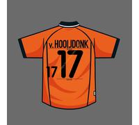 2000 Paesi Bassi Home Name Set Pierre van Hooijdonk #17 Patch trasferimento d...