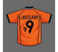 2000 Paesi Bassi Home Name Set Ruud van Nistelrooy #9 Patch di trasferimento ...
