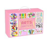 2000 PCS Lavoretti Creativi per Bambini Tutto-in-1 Kit Artigianali con Scovolini Giochi Creativi Scatola Lavoretti Bambini DIY Forniture Scuola Giocattoli Regalo per Ragazzo Ragazza 4-12, Rosa
