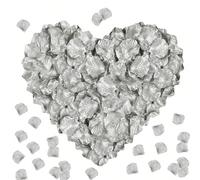 2000 Petali di rosa in raso per decorazioni di matrimoni, feste di Ognissanti, riempitivo per confezioni regalo, decorazioni romantiche, proposte con rose, argento, decorazioni per matrimoni, decorazi