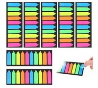 2000 pezzi di note adesive, etichette di indice di adesione, linguette di indice colorato, scheda di indice, freccia, flag per scrivere e scrivere i libri