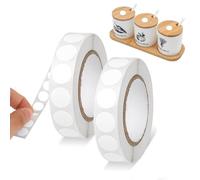 2000 pezzi Etichette Adesive Rotonde per Inventario, 13mm Adesivi Rotondi, Etichette Adesive Bianco Rotonde per Chiusura Confezioni, per Confezione Regalo Rotonda Tenuta Artigianato Busta