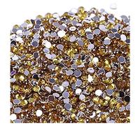 2000 pezzi flatback acrilico strass perline tipo chiodo (giallo limone)