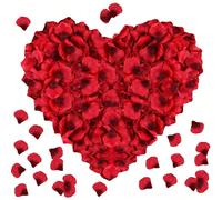 2000 pezzi - Petali di rosa in rayon decorazioni rosse per decorazione di matrimoni, decorazione di San Valentino, riempitivo di scatole regalo, proposta con petali di rosa, decorazione per corsie, de