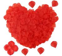 2000 Pezzi Petalo di Rosa Rossa Artificiale, Petale di Rosa Rossa per Decorazione Matrimonio, San Valentino, Compleanno, Atmosfera Romantica