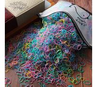 2000 pezzi Piccoli elastici per capelli ad alta elasticità, confezionati in piccole buste con chiusura a zip, che non si rompono nemmeno sotto forte trazione, adatti per bambini, bambine e neonati Col
