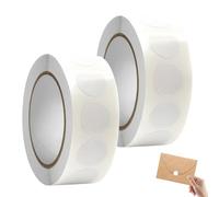 2000 Pezzi Punti Adesivi Bianchi Circolari,1.9cm Diametro Bianchi Autoadesivi Adesivi Rotondi Rotoli,Adesivi Rotondi Bianco Scrivere,Bianco Termiche Rotonde Autoadesive per Casa e Ufficio Marcatura