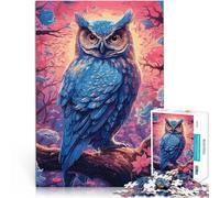 2000 Piece Jigsaw Puzzles Jigsaw Watercolor Owl On A Branch Suitable for people aged 14 and above Difficult to complete but fun and humorous because it is ideal as a gift for the whole family。