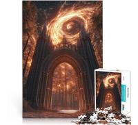 2000-piece puzzle for adults Gothic Archway in Forest Made of cardboard，for ages 14 and over Intellectual decompression educational toy As a gift for the whole family and friends。size：70x100cm