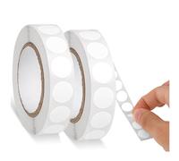 2000 Pièces adesive rotonde per inventario, 13mm Rotonda Tenuta Etichette, Etichette Autoadesive a Punti, Adesivi trasparenti rotondi per sigilli per contrassegnare articoli in case, uffici, scuole