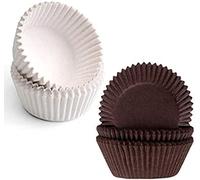 2000 pirottini in carta bianchi o marroni per pasticceria Tortine Muffin cup cake pasticcini Baking Cup (bianco, Ø mm. 40 x H 21)