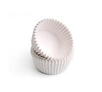 2000 pirottini in carta bianchi o marroni per pasticceria Tortine Muffin cup cake pasticcini Baking Cup (bianco, Ø mm. 45 x H 23,5)