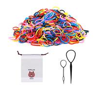 2000 Pz Mini elastici con 2 Pz clip di capelli e 1 Pz coulisse tasca, fascia elastica per capelli piccoli, fascia elastica per capelli di colore misto, utilizzata per trecce, coda di cavallo.