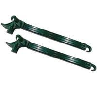 2000 Tende | Coppia Braccetti per Tende da Sole - modello 7000 - in Alluminio Estruso e con Supporti in Acciaio - Ricoperto in PVC - Misura 50/70cm - Regolabile da 0 a 180° (70cm, Verde RAL 6005)