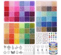 20000 Perline per Braccialetti 3MM, Lettere perline per collane, Perline per bigiotteria fai da te, kit per fare braccialetti, kit Braccialetti Orecchini Artigianato Regali di Festa
