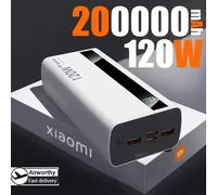 200000mAh Power Bank 120W Carica super veloce Batteria esterna Caricatore display digitale ad alta capacità per iPhone 16 Samsung Xiaomi