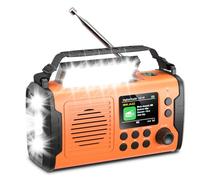 20000mAh Radio Solare a Manovella con Bluetooth DAB/FM,Torcia & Luce da Lettura,Caricatore USB per Telefono, Allarme SOS,Scheda TF,Jack per Cuffie,Radio Portatile per Emergenze da Campeggio ed Esterni