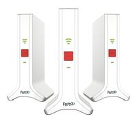 Fritz!Mesh Set 4200 3 set (3 X Fritz!Ripetitore, ideale per router Internet o modem in fibra ottica (ONT), copertura Wi-Fi per 5-7 stanze, Triband Wi-Fi 6 fino a 4.200 Mbit/s, versione tedesca)