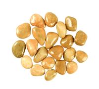 2000g Ciottoli Decorativi Giardino, 4-6 cm Pietre Decorative per Vasi Piccole, Sassolini Decorativi per Acquario Ciottoli Lucidati Naturali per Paesaggistica Vasi Piante Grasse (Giallo, 4-6 cm)