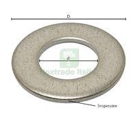 2000PZ RONDELLA PIANA COMUNE M 6 1,8 X 12 X 6,6 MM: