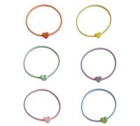 2000s Scrunchies Capelli Colore Pastello Cuore Cravatta Dei Capelli Scrunchy Elastico Hairpieces Corda Dei Capelli Della Signora Decorazione Dei Capelli