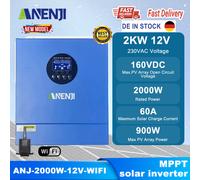 2000W Ibrido Inverter Solare Off-Grid MPPT 60A 220/230V 160V Onda Seno Puro WIFI
