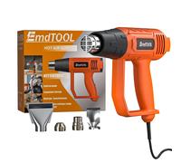 2000W Industriale Elettrico Pistola Ad Aria Calda Auto Pellicola Pistola di Calore Essiccatore Ad Aria per Saldatura Ventilatore Termico Involucro Termoretraibile + 4 Ugelli Arancione