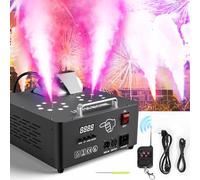 2000W Macchina del Fumo Portatile, Macchine Fumo Discoteca con 8+8 Luci LED RGB e Telecomando Wireless, Fog Machine per DJ Feste Nozze Halloween Natale e Effetti su Palco