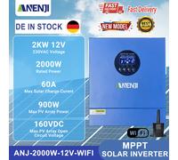 2000W Off-Grid Ibrido Inverter Solare MPPT 60A 12V 220/230V 160VDC + Modulo WIFI